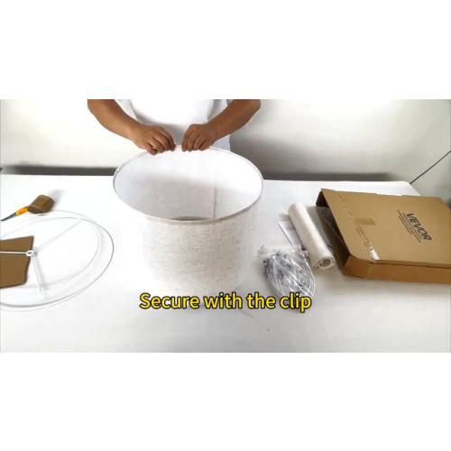 VEVOR Drum Lamp Shade, 13 in Top x 13 in Bottom x 10 in High, Medium Drum Linen Lampshade, Replacement Lamp Shade for Table Lamps Floor Lamps Pendant Lights, Easy Assembly Required (Light Linen)