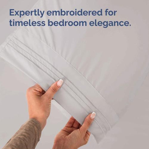 Queen Pillow Cases Set of 4 - Ultra Soft Hotel Quality Pillowcase Covers - Comfy Cozy Bedding for Women, Men, Kids & Teens - Machine Washable Pillow Protectors - 4 Pieces Set - Queen Size Light Grey