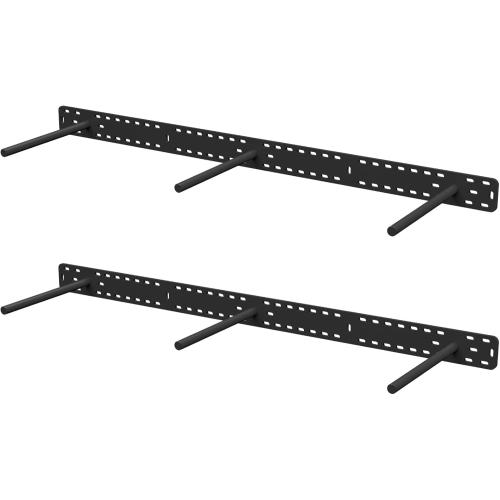 HÜNGSMART Floating Shelf Brackets - - 2 x 38 inch Heavy Duty Steel Hidden Shelves (to 400lbs) - - Multi Slot Baseplate for Easy Fast Fitting - - Incl Hardware & Drilling Jig - - (10 inch Rods)