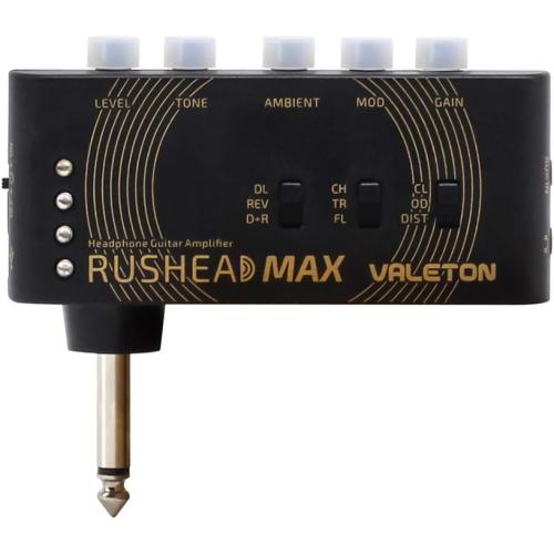 Valeton Rushead Max USB Chargable Portable Pocket Guitar Bass Headphone Amp Carry-On Bedroom Plug-In Multi-Effects