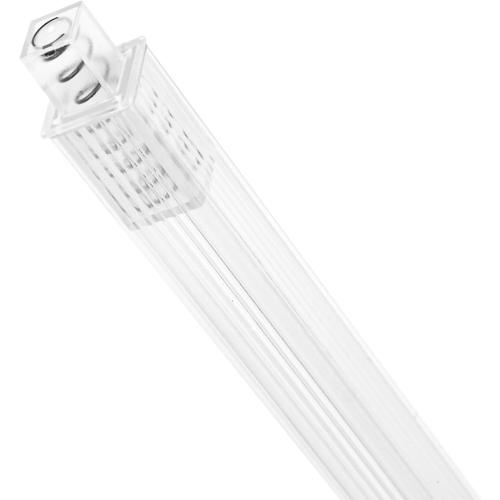 Earthtec 24 Inch Clear Adjustable Replacement Bathroom Towel Bar Rod Spring Loaded End Sturdy Plastic Wall Mount and for Kitchen Towel Storage Replacement Towel Bar for Ceramic Holder