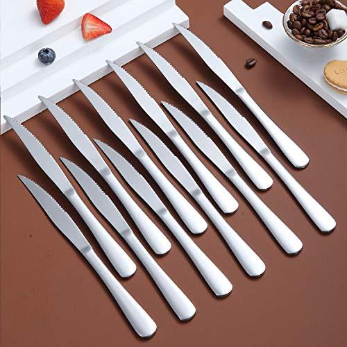 Steak Knife Set, Kyrtaon Serrated Knife, Stainless Steel Sharp Knives Set, Dinner Knifes Set of 8, Dishwasher Safe Sturdy And Easy To Clean‼️missing 3 kitchen knives‼️