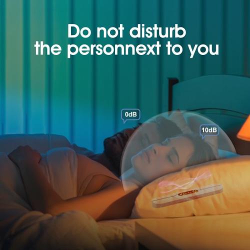 Under Pillow Speakers for Sleeping Bluetooth, Bone Conduction Technology, 3D White Noise Generator, Volume Control & Sleep Timer, Side Sleeper Friendly (Pink)