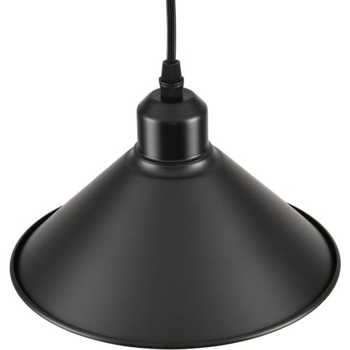 Black Plug in Pendant Light, 2 Pack Industrial Hanging Lamp Black Vintage Pendant Lighting Fixtures with 15ft Cord On/Off Switch for Kitchen Island Dinning Hall Bedroom