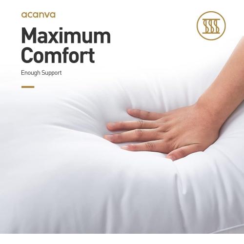 Acanva Bed Pillows for Sleeping, Cooling Hotel Quality with Premium Soft 3D Down Alternative Fill for Back, Stomach or Side Sleepers, Standard (Pack of 4), White (2 brand new)
