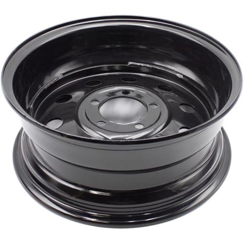 Black 16x6 Trailer Rim Wheel 6 Lug Holes On 5.5 6x5.5 16 inch 16 X 6 X 5.5 Bolt Circle Steel Equipment Trailer Rim Wheel