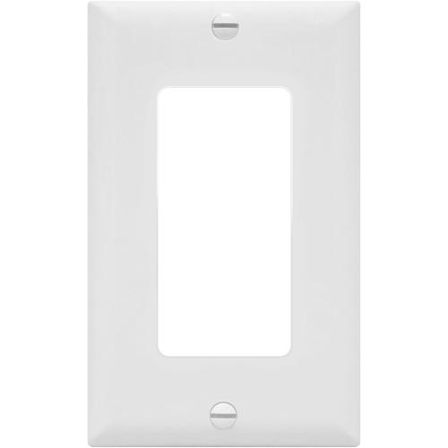 ENERLITES Decorator Light Switch or Receptacle Outlet Wall Plate, Size 1-Gang 4.50 Inches x 2.76 Inches, Unbreakable Polycarbonate Thermoplastic, 8831-W-10PCS, White (10 Pack), UL Listed