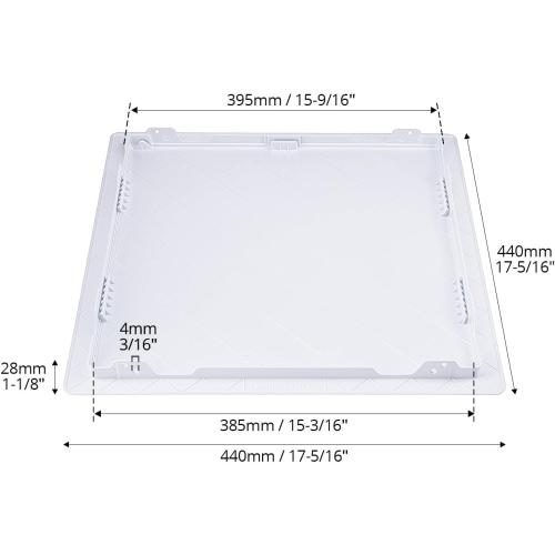 QWORK Access Panel for Drywall, 16x16 Inch ABS Plastic Wall Hole Cover Access Door for Plumbing & HVAC Systems, White