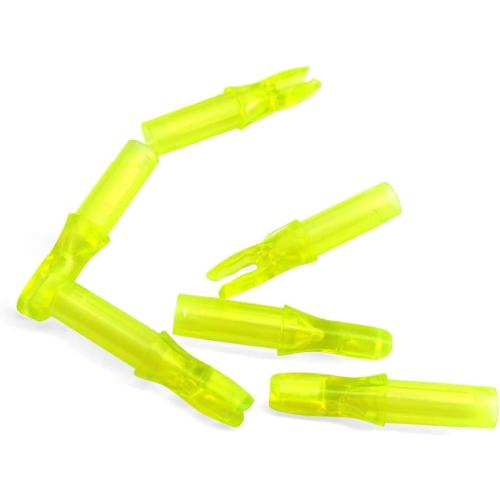 Color Yellow ZSHJGJR 24pcs Archery Arrow Nock 6.2mm/.244 inch Inside Diameter Plastic Insert Arrow Nocks Tail for Archery DIY Target Hunting Shooting Arrows