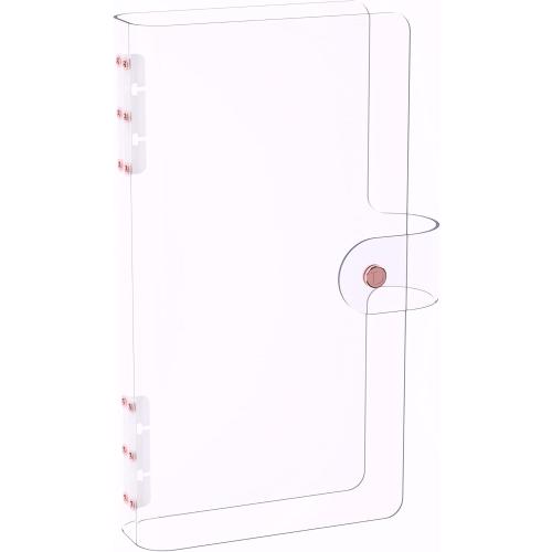 Discagenda Clarity Transparent See Through Clear PVC Planner Personal Organizer Binder Cover (Discbound Clear Cover, Classic H Planner Skinny - Rosegold)