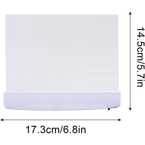 Flat Book Lights for Reading at Night in Bed Clear LED Book Page Light Bookmark Light for Reading Illuminator Panel Plate Lamp Board Wireless (White)