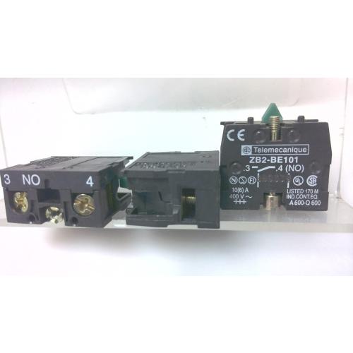 Telemecanique Zb2-Be101 - Pack of 3 - Contact Block 10 Amp, 1 N.O. 4 Zb2-Be101 - Pack of 3 -