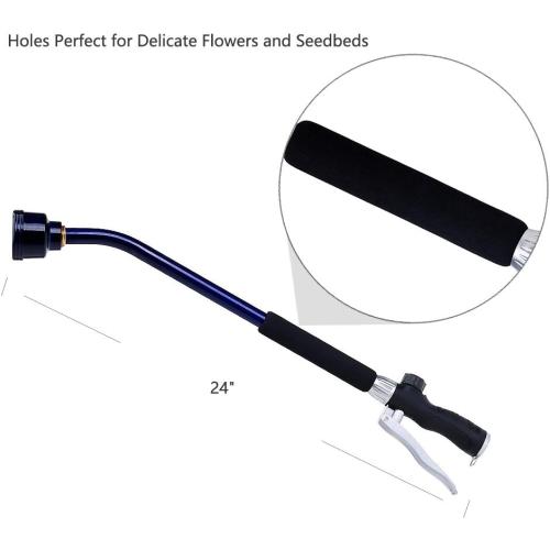 GREEN MOUNT Watering Wand, 24 Inches Sprayer Wand with Superior Stainless Head, Perfect for Hanging Baskets, Plants, Flowers, Shrubs, Garden and Lawn, Purple