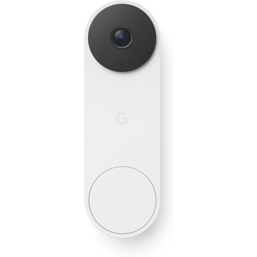 Google Nest Doorbell (Wired, 3rd Gen) - 2K Video and Gemini, Live View, Night Vision, 2-Way Audio - Works with Google Home - 2025 Model - Snow