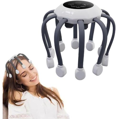 Octopus Head Massager, Electric Octopus Claw Scalp Massager, 2025 New Electric Scalp Massages(Gray)