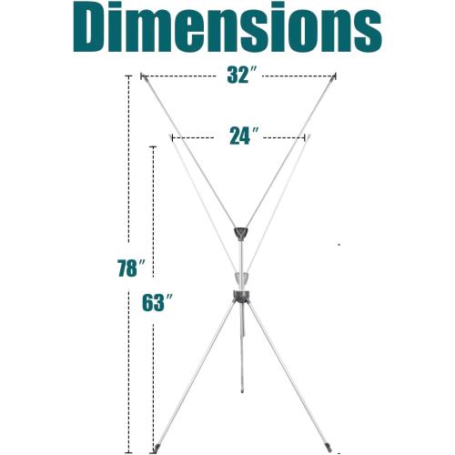 Size 24 x 63 x32x78 X Banner Stand Adjustable Fit Banner 24 x 63 to 32 x 78 Inch, Portable Travel Bag, Bigger, More Adaptable Advertising, Stores, Tradeshow, Restaurant, Event, Birthday & Party (1 PACK)