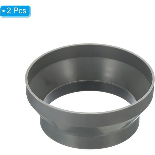 PATIKIL 8 to 6 Duct Reducer Connector, 2pcs Heating Cooling Ventilation Fire-Resistant Increaser Adapter Pipe Fitting for Vent System, Grey 200x160 mm ID