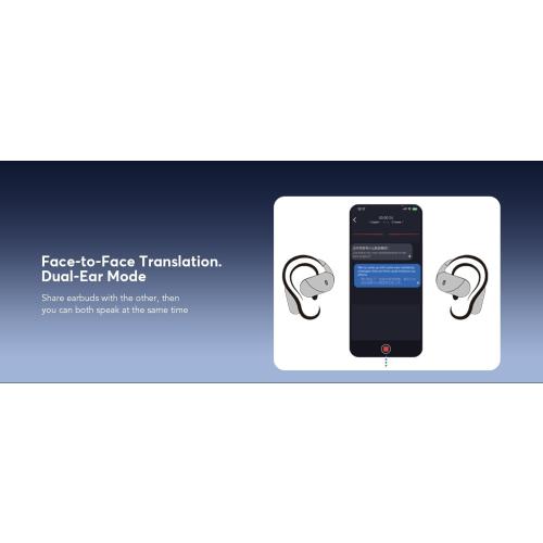 Q16PRO AI Wireless Translation Earbuds with 70 Hour Bluetooth 5.4 Sports Earbuds, Wireless Smart Touch Screen, Ear Cup with Ear Hooks, IPX5 Waterproof for Business and Travel