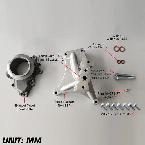 SPELAB EBP Valve Upgrade Turbo Pedestal & Exhaust Housing Compatible with Ford 7.3L Powerstroke 1999.5-2003