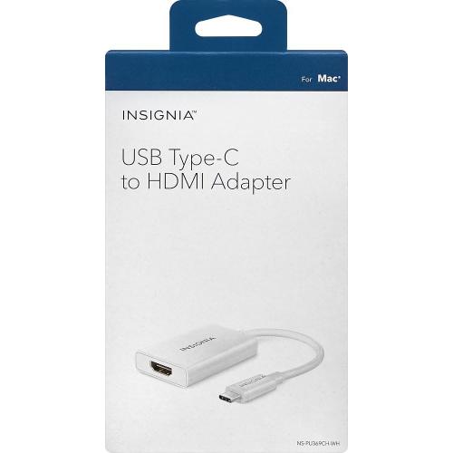 Insignia USB Type-C-to-HDMI Adapter - White - Model: NS-PU369CH-WH