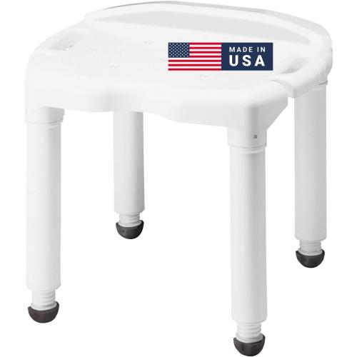 Carex Universal Bath Seat and Shower Chair, Heavy Duty Shower Bench for Bathtub, Safety Bath Seat Stool for Seniors and Disabled, Supports up to 400 lbs, Adjustable Height Shower Bench for Inside Tub
