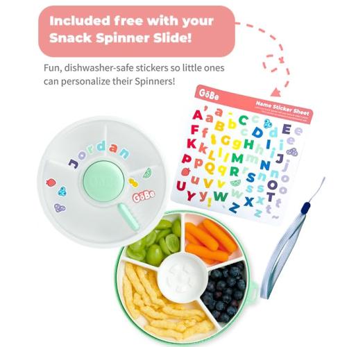 GoBe Kids Small Snack Spinner Slide Bundle with Hand Strap and Sticker Sheet