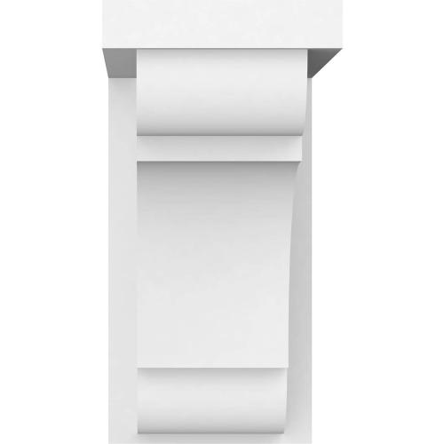 Set of 3 Size 3 1/2W x 7D x 7H Color White  Ekena Millwork BKTP04X07X07BRY Standard Bryant Architectural Grade PVC Brackets, 3 1/2W x 7D x 7H