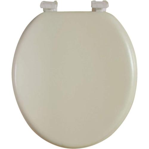 J&V Textiles Soft Round Toilet Seat With Easy Clean & Change Hinge, Padded (Beige)*