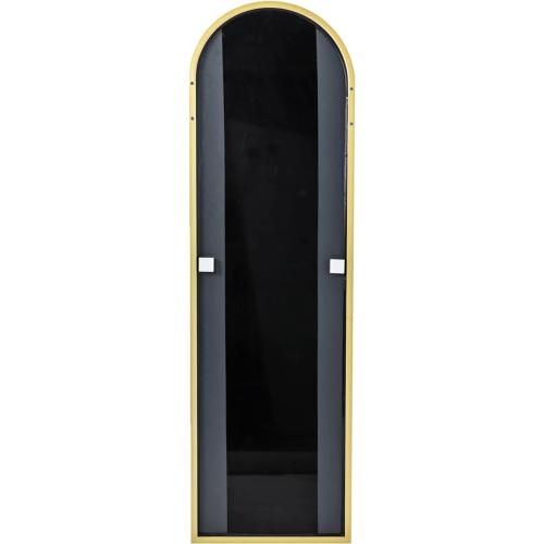 Full Length Mirror Over The Door, 14x 48 Arched Vertical Wall Mirror for Full Body, Hanging Door Mirror, Gold