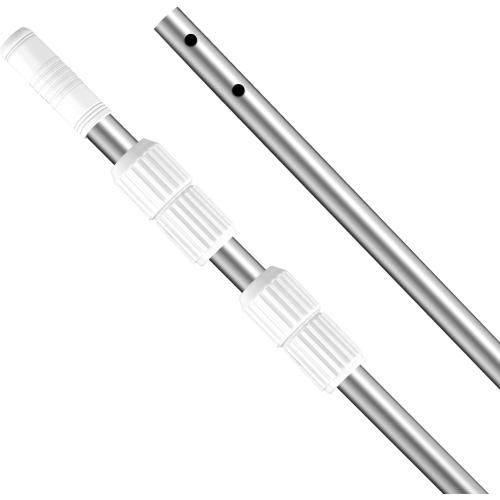 Pool Pole, Professional 12 FT Thicken Pool Pole Telescopic, Pool Cleaning Pole, Adjustable 3 Piece Telescopic Pole, Swimming Pool Cleaning Pole, Strong Lock & Grip