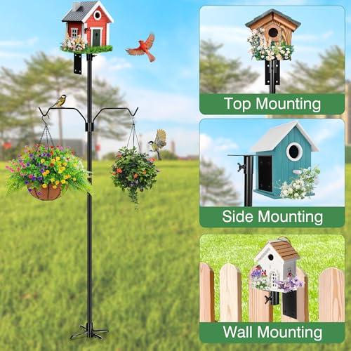 YINGYM 79 Inch Bird Feeder Pole Mount Kit for Outdoors Heavy Duty