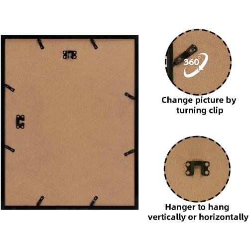 Giftgarden 14x18 Picture Frame Black, 14 by 18 Thin Poster Photo Frame for Wall Display, Single