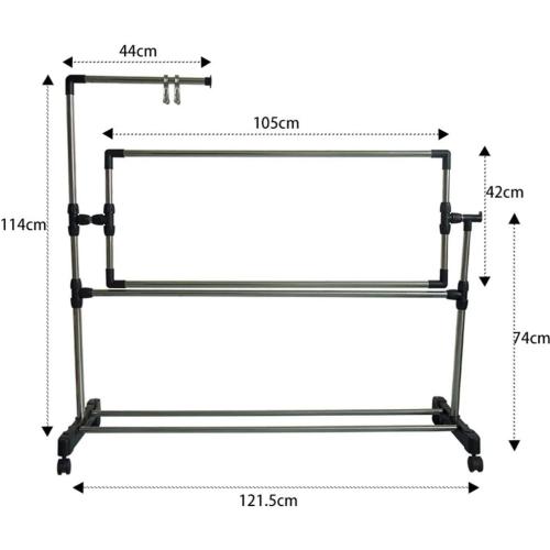 Size Large Needlework Floor Frame, Adjustable Cross Stitch Craft Stand, Standing Embroidery Lap Table, for Art Craft Sewing Holder