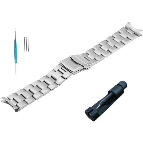 20mm Curved End Stainless Steel Watch Band Replacement for Citizen BN0150-28E BN0150-10E BN0151-17L BN0151-09L Strap Metal Bracelet