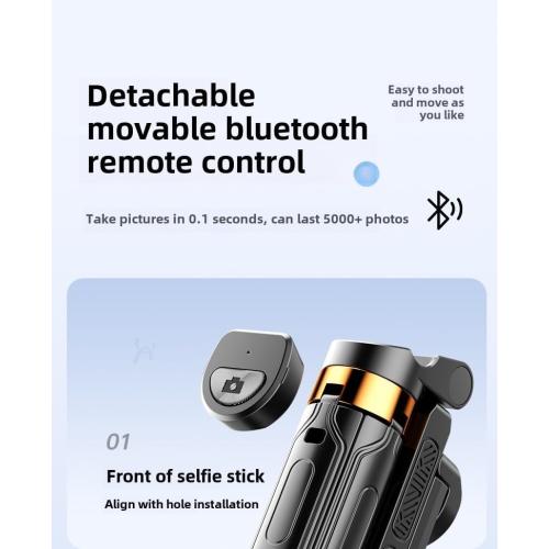 The New 2025 Pocket Flex Portable Selfie Stick. It's a Mini 360° Selfie Stick with a Retractable, Detachable, Remote-Controlled, Pocket-Sized, flippable and Flexible Tripod. (White)