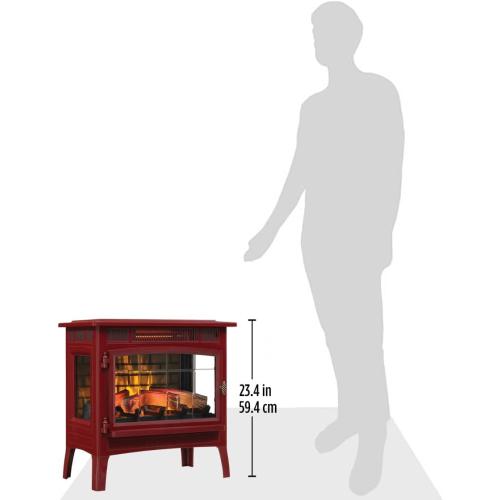 duraflame Freestanding Electric Fireplace Stove Heater with 3D Flame Effect for 1,000 Sq. Ft. Cinnamon