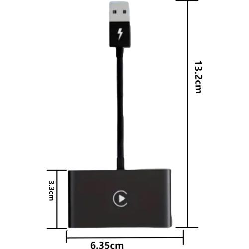 Wireless CarPlay Adapter for Apple - Stable Fast Connection for Convert Factory Wired to Wireless CarPlay Dongle Cars for iPhone - No Latency from iOS 10  to Car Display (Black)