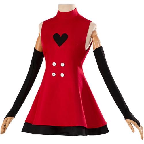 Size S ..Adult Charlie Morningstar Costume Red Dress Suit Halloween Cosplay Outfit Hell Princess Retro Uniform Skirt