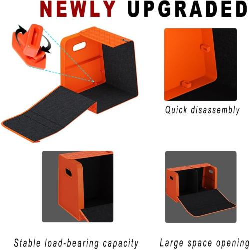 GMQ Car Trunk Organizer for SUV,Car Organizers and Storage with Collapsible Storage, Large Capacity for SUV, Truck, MPV (Carbon Black)