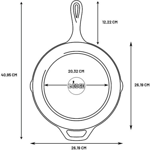 Lodge Seasoned Cast Iron Skillet 10.25 Inches - PFAS-Free, Non-Toxic Cookware - Use with an Oven, Stove, Grill, or Campfire - Naturally Non-Stick & Oven Safe