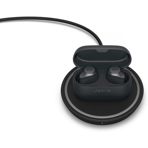 Jabra Elite 85t True Wireless Bluetooth Earbuds, Grey – Advanced Noise-Cancelling Earbuds for Calls & Music with Charging Case and 2 Wireless Charging Pads