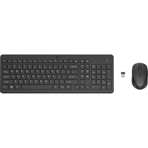 HP 330 Wireless Keyboard and Mouse Combo - 2.4 Ghz Wireless USB Receiver - Chiclet Keys, 12 Keyboard Shortcuts - 1600 DPI Multi-Surface Mouse - LED Num Lock, Caps Lock, Scroll Lock (2V9E6AA)