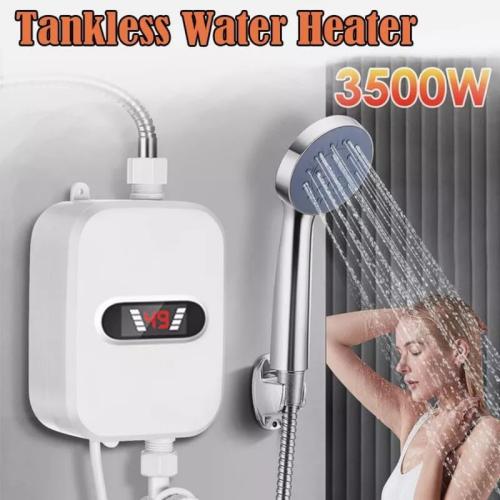 3500W Tankless Hot Water Heater Shower Electric Instant Heater Bathroom US