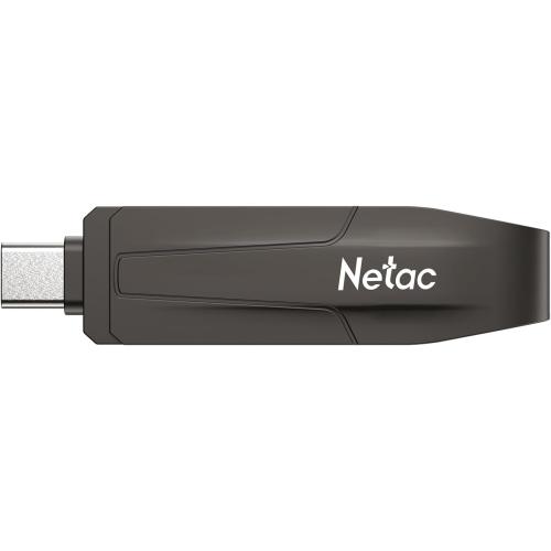 Netac 128GB Portable External USB Solid State Drive up to 550MB/s Type-c and USB 3.2 Dual Interface for Data Storage, Expansion of Storage for Photos/Videos/Music/Files, US8