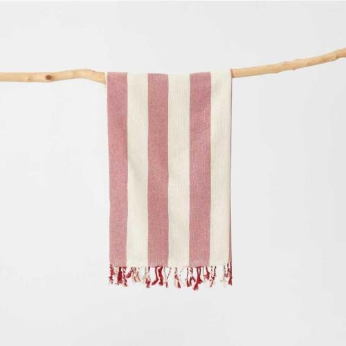 American Beach Towel - Cotton Rimmed Towel Türkiye Towel Fast Drying and Water Absorption Suitable for Holiday and Gym Orange