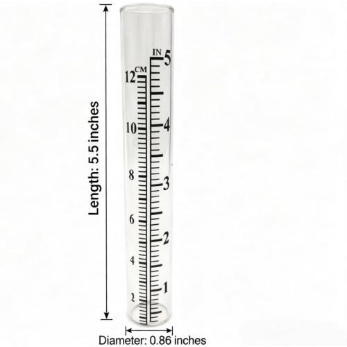 5 Rain Gauge Replacement Tube Glass for Outdoor Garden Yard Home, Best Rated 2 Pcs