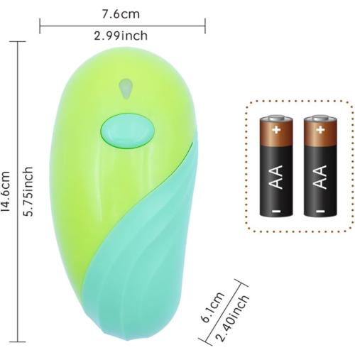 New Upgrades Auto Electric Can Opener，Open Your Almost Any shape of Cans with A Simple Press of Button - Automatic,Hands Free, Smooth Edge, Food-Safe, Battery Operated (Green)