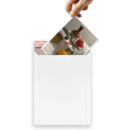 Rigid Mailers 30 Pack 6.25 x 8.25 inches White Self Seal Stay Flat Bulk Cardboard Kraft No Bend Mailers Peel and Seal for Document Photos Pictures Papers Files CD