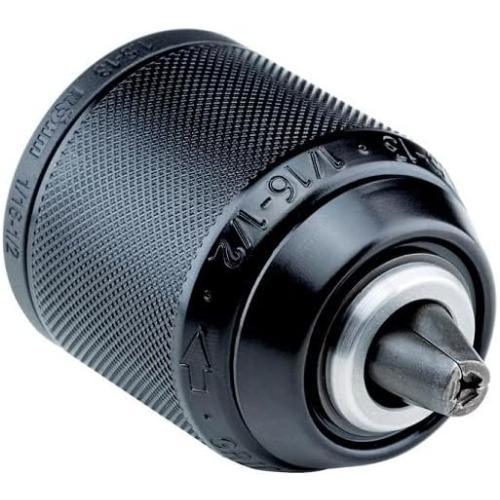 Keyless Drill Chuck Extra50-RV13 Röhm 1322450, for Milwaukee, 1/16-1/2 Clamping Capacity, 9/16-18 Mount, Metal, Radial Lock, Through-Hole