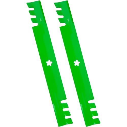 Lawn Mower Blades Toothed Mulching with 42 inch Deck Fits for 138971 138498 127843 134149 for Husqvarna LT125 LTH130 Craftsman LT1000 LT2000 YT3000 Poulan PB20H42YT PO17542LT, 2 PCS